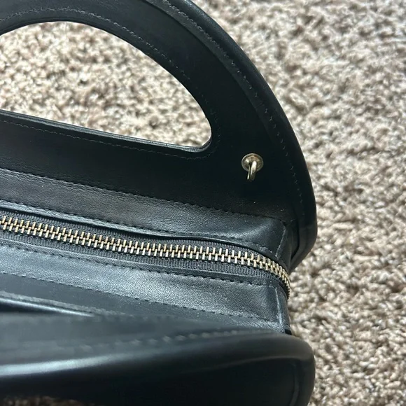 Vintage 90s Coach Black Leather Carousel Bag Handbag RARE *No strap* - Picture 7 of 16